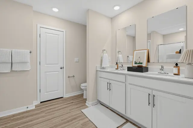 Maywood primary bathroom with double vanity