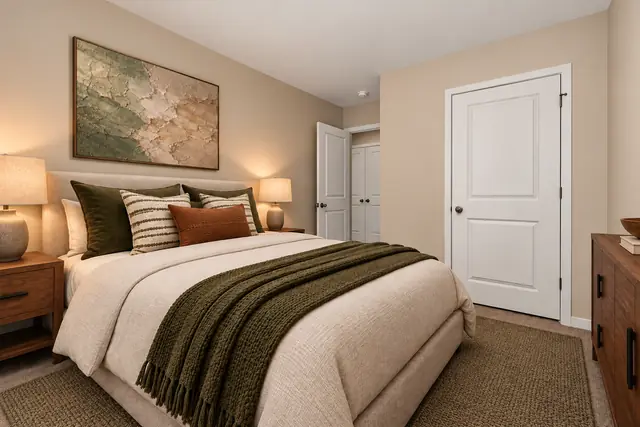 Pearson secondary bedroom with queen bed and nightstands