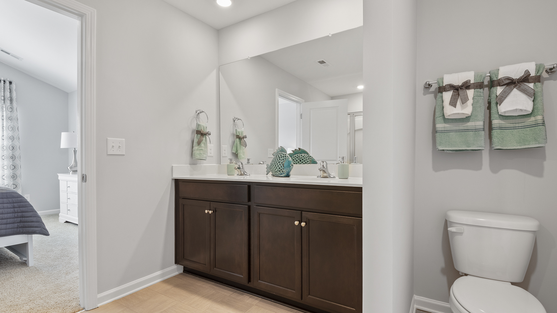 Bright bathroom with modern finishes